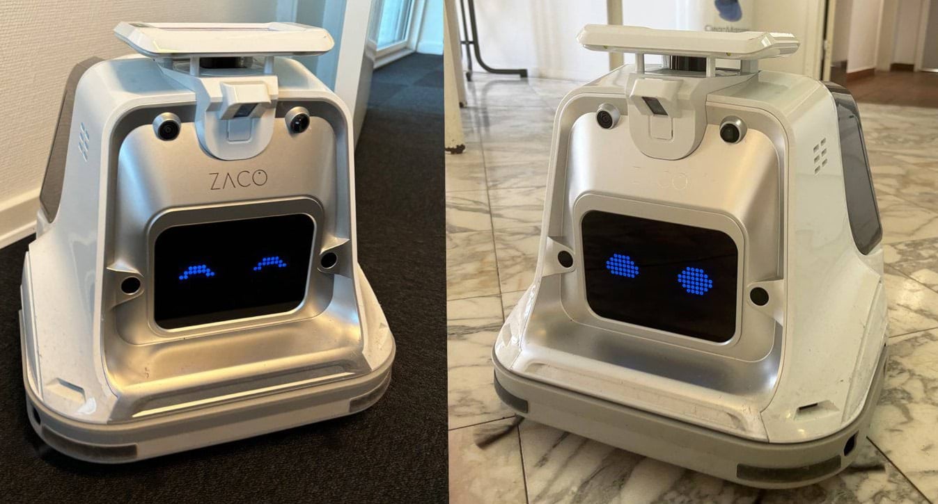 A cleaning robot from two different angels