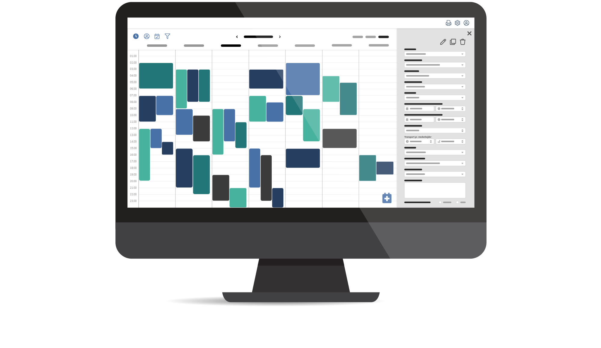 Screen device content