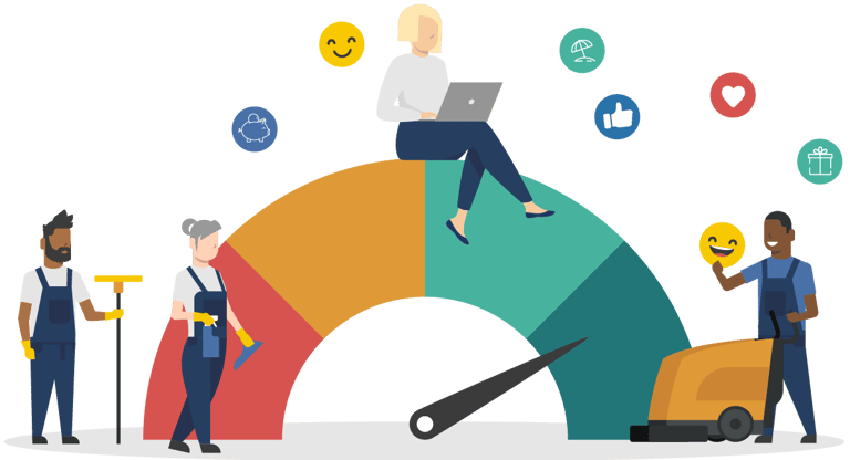 Rising client and staff satisfaction barometer