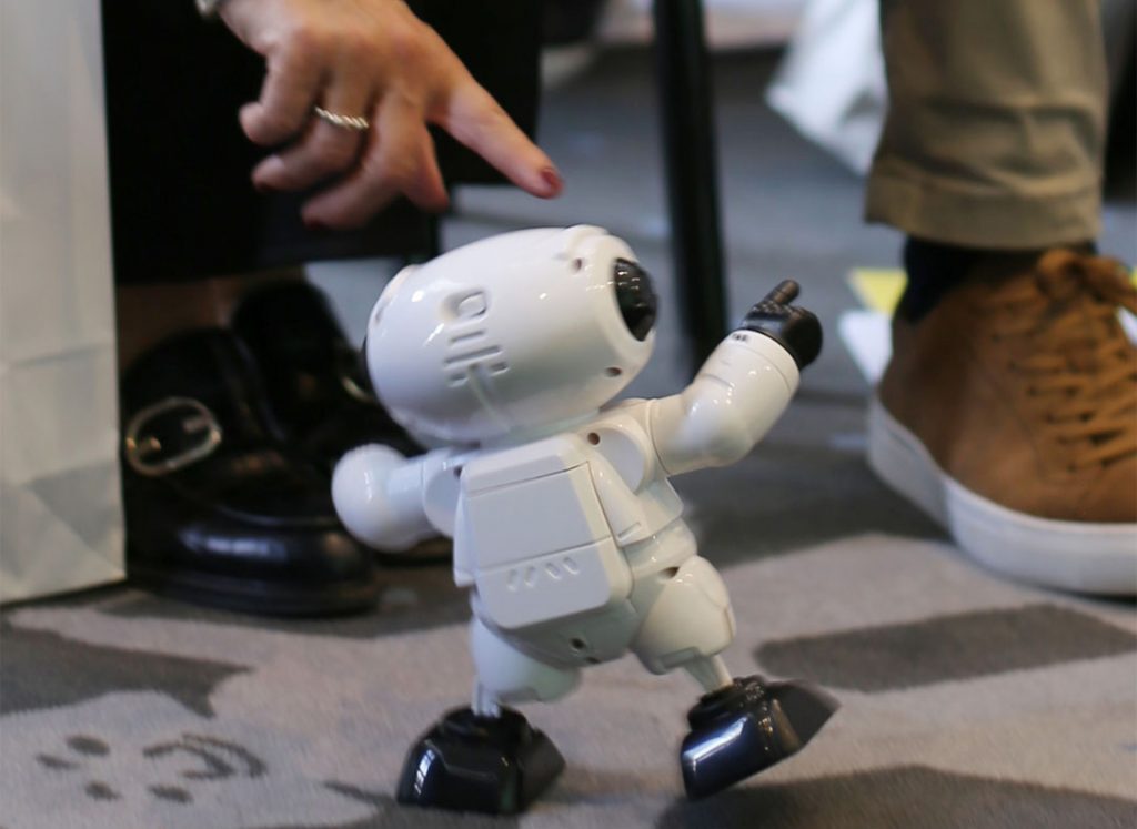 Dancing robot showing how technology can be fun